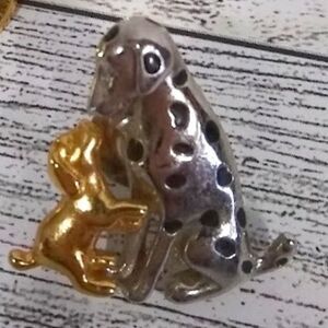 Vintage Dalmation with Pup Lapel Pin